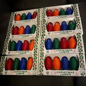 🌈✨ VINTAGE NORTHERN LIGHTS C9 BULBS — 8 PACKS! ✨🌈